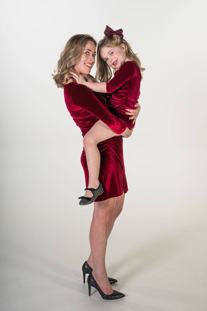Moeder dochter matching kleding twinning jurken - feestjurken - Mother daughter matching dresses | Just Like Mommy'z | Christmas Holiday Collection - Kerst Collectie