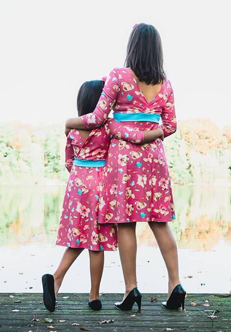 mother and daughter matching dress _ mini-me mum & me outfits by Just Like Mommy'z - roze